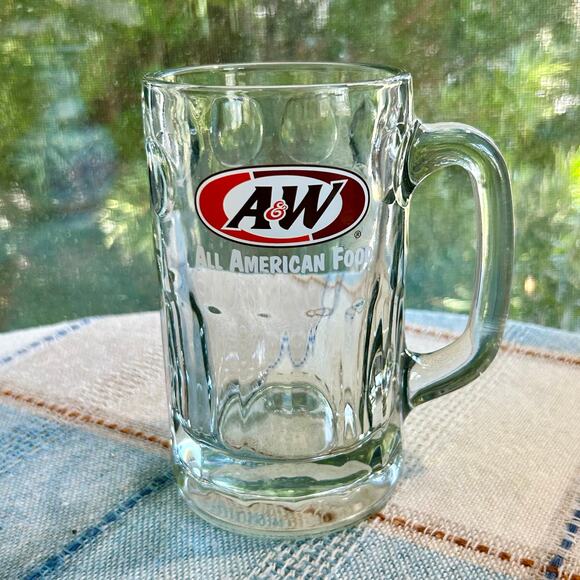 Vintage A&W Root Beer Glass Mug – 5.75” Tall All American Food Logo Stein - Picture 6 of 9